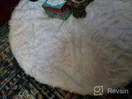 img 1 attached to 60 Inch White Faux Fur Christmas Tree Skirt - Perfect For Merry Christmas Decorations! review by Kevin Parker