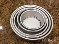 img 1 attached to 🎂 Gesentur Round Cake Pan Set, Anodized Aluminium Bakeware with Removable Base - 3 Piece Cake Mold for Baking Party, Birthday, Christmas - Size: 5", 7", and 9 review by Ardy Espinoza