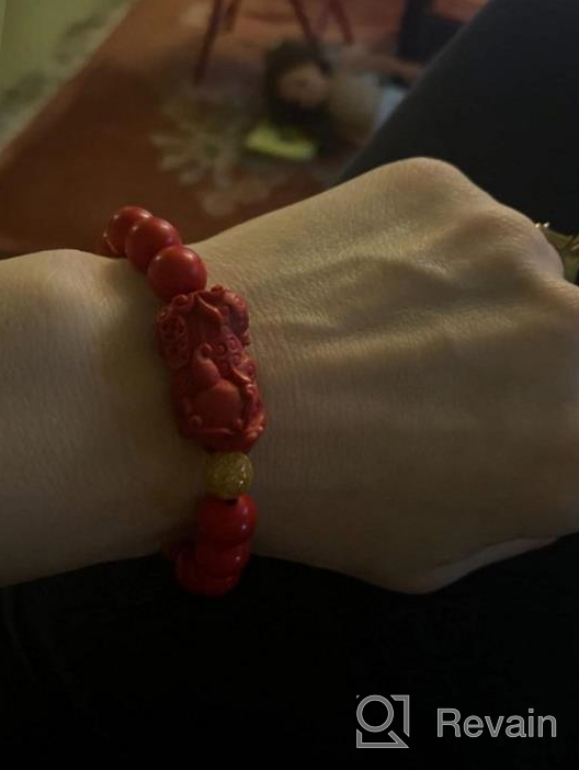 img 1 attached to 💰 Feng Shui Red Bead Bracelet with Pi Xiu Charm for Prosperity and Wealth Attraction - Perfect for Men and Women review by Sonny Nevers