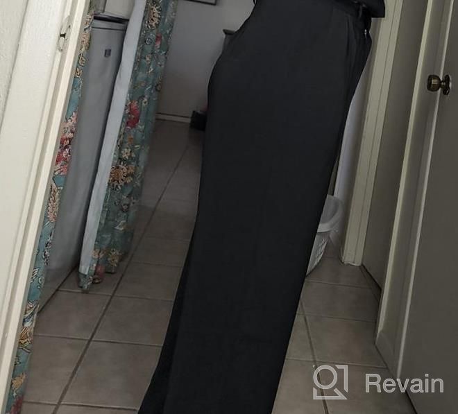 img 1 attached to Women'S High Waist Straight Leg Long Dress Pants Wide Leg Trousers Regular Fit review by Laura Brooks