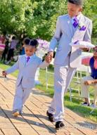 img 1 attached to Visaccy Slim Fit Boys' Suits: Perfect Ring Bearer Outfit for Dressy Occasions review by Corby Muin