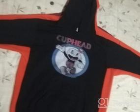 img 5 attached to 🎮 Cuphead Retro Black Circle Hoodie for Boys' Apparel