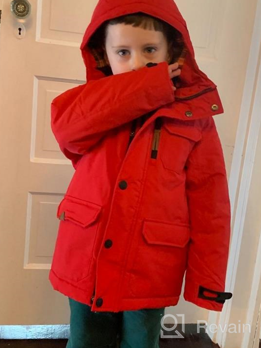 img 1 attached to Maoo Garden Boys Winter Coat: Fake Down Puffer Jacket with Fleece Lining - Heavyweight & Water Resistant Windbreaker review by Jesse Blair