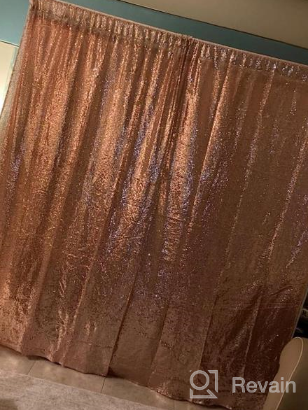 img 1 attached to TRLYC Gold Sequin Backdrop Background 4X7Ft Sparkle Gold Photography Backdrop Photo Background For Wedding Party Baby Shower Christmas review by Christopher Cortez