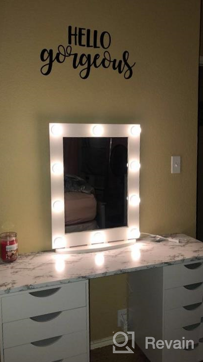 img 1 attached to Waneway Hollywood Vanity Mirror With Lights - Illuminate Your Beauty Routine In Style review by Darryl Montagna