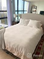 img 1 attached to Pulaski Queen Upholstered Bed In Linen - 83" X 68.5" X 51" Shelter Back Design review by James Collins