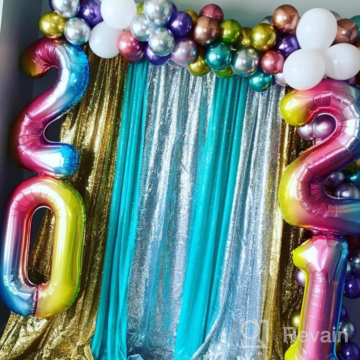 img 1 attached to Long-Lasting Blue Number Balloons For Milestone Birthdays – Reusable 40 Inch Foil Decorations review by Chris Sandridge