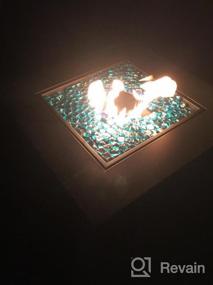 img 6 attached to 10-фунтовые блестящие янтарные огнеупорные стеклянные кубики для камина, ямы для костра и ландшафтного дизайна - Mr.Fireglass 1 дюйм