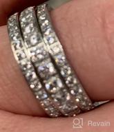 img 1 attached to TIGRADE 2Mm Women'S Titanium Eternity Ring With Cubic Zirconia For Anniversary, Wedding, And Engagement - Available In Sizes 3-13.5 review by Tammy Formigoni