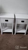 img 1 attached to Set Of 2 VECELO Nightstands - Vintage Accent Furniture For Living Room And Bedroom, Space-Saving End/Side Tables With One Drawer, Solid Wood Legs In White review by James Rogers