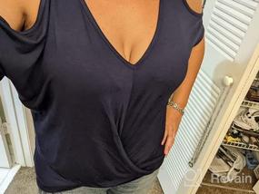 img 6 attached to Stay Stylish And Cool This Summer With LEIYEE'S Womens Cold Shoulder Short Sleeve Tops