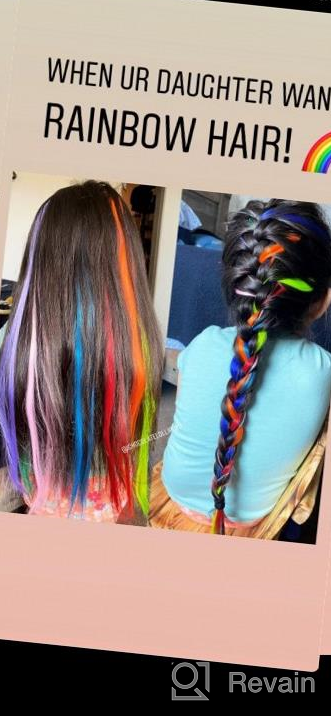 img 1 attached to Get A Colorful Transformation With FESHFEN'S 16PCS Rainbow Hair Extensions - Perfect For Parties, Costumes & Daily Wear review by Matt Schwartz