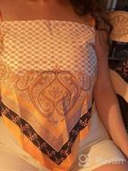 img 1 attached to Women'S Paisley Print Handkerchief Cami Crop Top With Tie Back And French Knot Detail, Spaghetti Straps And Bandana Tube Design By Arjungo review by Gordie Johnson