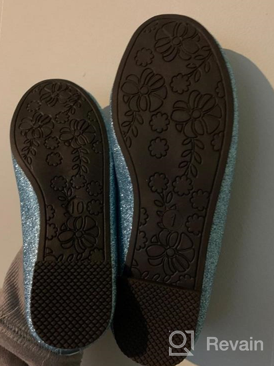 img 1 attached to 💃 Glittery Slip-On Ballet Flats for Little Girls and Toddlers with Bling-Bling Fashion review by Christine Rowe