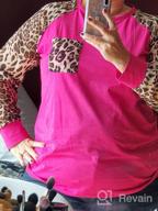 img 1 attached to Woman Casual Tops Long Sleeve Leopard Print Patchwork Plus Size T-Shirt Blouses review by Nicholas Reggae