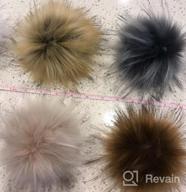 img 1 attached to SUSULU DIY 12Pcs Faux Raccoon Fur Pom Pom Ball Fluffy Pompoms For Knitting Hat Accessories 4.3In (Popular Mix) review by Lori Sanders