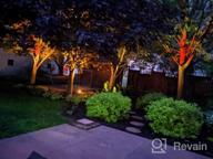 картинка 1 прикреплена к отзыву Преобразите свое наружное пространство с помощью водонепроницаемых светодиодных прожекторов, меняющих цвет - Ландшафтное освещение 12 Вт для садов, дорожек, стен и деревьев - Включает подставку для шипов - 4 упаковки от Mark Estrada