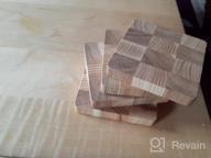 img 1 attached to Set Of 4 Natural Wood Coasters - Made In Europe From Oak And Ash End Grain - 4 Inch Wooden Coasters Set review by John Fuentes