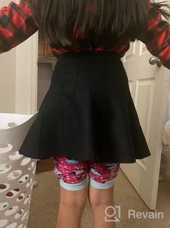 img 1 attached to Girls Solid Flare Suspender Skirt Girls' Clothing review by Josh Graham