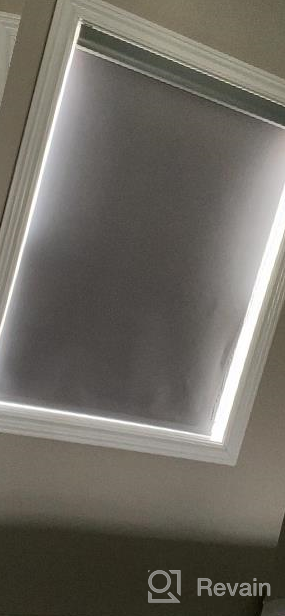 img 1 attached to Keep Your Privacy And Stay Comfortable With LUCKUP Blackout Roller Shades Waterproof UV Protection & Thermal Insulation - Perfect For Bedroom, Bathroom, Patio Door And Office - 20" W X 72" H- Black review by Brad Russell
