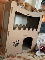 картинка 1 прикреплена к отзыву Large Cat House For Cats & Kitties - Petique Feline Penthouse Three Level Cardboard Kitty House от Jose Baldwin
