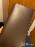 img 1 attached to Italian Calfskin Checkbook Cover & Card Holder - Soft Leather, Divider By HISCOW (Brown) review by Tom Lawson