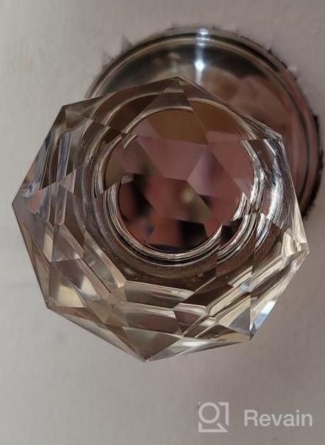 img 1 attached to Upgrade Your Home With Knobonly'S Clear Crystal Door Knobs, Heavy Duty Glass Handles For Interior Doors With Modern Design And Satin Nickel Finish - 2 Pack Set review by Eric Williamson