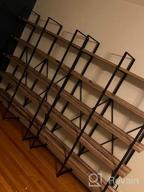 img 1 attached to Vintage Industrial Double Wide Bookcase With 5 Large Shelves - Perfect For Home Decor And Office Displays review by Harry Jenkins