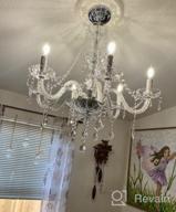 img 1 attached to Saint Mossi Chandelier Modern K9 Crystal Chandelier Lighting, Clear Crystal Ceiling Light Fixture Pendant Lamp For Dining Room Bathroom Bedroom Livingroom With 6-Light review by Quintin Boner