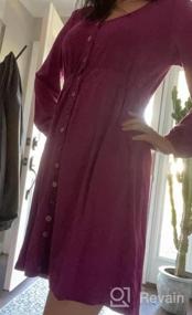 img 5 attached to Casual Swing Dress For Women With Long Sleeves, Crew Neckline, And Button-Down Front - BLENCOT 2022