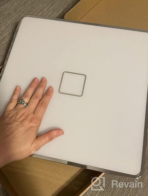 img 1 attached to Stylish And Waterproof Ceiling Light For Kitchen, Bathroom, And Bedroom: Airand LED Square Flush Mount Fixture review by Chris Lemm