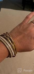 img 8 attached to Emibele Layered Leather Bracelet, Rivet Leopard Print Bohemian Style Multilayer Wrap Bracelet, Handmade Agate Chakra Crystal Glass Beaded Shell Bracelet For Women
