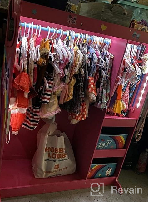 img 1 attached to Delta Children'S JoJo Siwa Dress-Up Wardrobe With Mirror & Shelves - Play Boutique And Costume Storage For Kids review by Tom Podolski