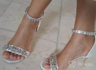 img 1 attached to Women'S Rhinestone Bow Knot Sandals - LISHAN Clear Strappy Chunky Block 4In Heels review by Michael Adams