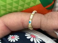 img 1 attached to 💖 Ivy and Max Gold Finish White Enamel Multi-Color Hearts Girls Bangle Bracelet: Stylish and Durable Accessory for Girls review by Piyush Ventura