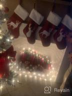 img 1 attached to 4-Pack 18In Red Burlap Plush Faux Fur Cuff Xmas Stockings W/ Townshine Reindeer Print - Perfect For Family Party Decor! review by Victoria Turner