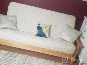 img 3 attached to Enhance Your Sofa Bed With OctoRose ® Full Size Classic Soft Micro Suede Futon Cover In Phoenix-Navy