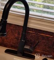 img 1 attached to Touchless Motion Sensor Kitchen Faucet With Pull Down Sprayer, Single Handle, Three Hole Installation, Three Settings, Brushed Nickel Finish, Spot-Free Solid Brass, Deck Mount - By Soosi review by Sangmin Barrett