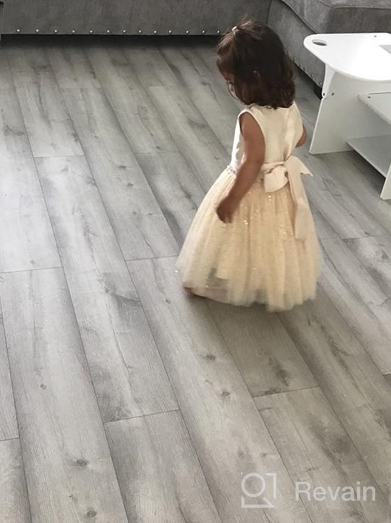 img 1 attached to Weileenice Vintage Sequin Flower Girl Dress with 🌸 Sparkly Rhinestone Tulle - Ideal for Formal Wedding Occasions review by Julie Youngbear