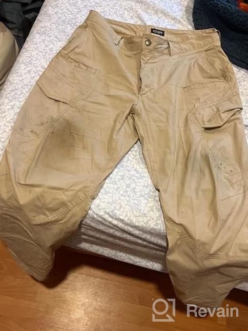 img 1 attached to Water-Resistant Men'S Hiking Pants With Stretch Cargo Design, Lightweight And UPF 50+ For Outdoor Adventures review by Christopher Pfaffe