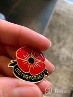 img 1 attached to 🌺 8 Pack Metal Poppy Flower Pins 1X1.2inch - Lest We Forget Veterans Day Memorial Day Lapel Pin Poppy Brooches - Remembrance Day review by Shaneequah Craig