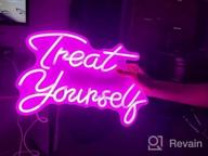 img 1 attached to Neon Signs White LED Sign: Treat Yourself To Bedroom Wall Decor For Birthday Gift, Party Home Decor & Wedding Bar! review by Duane Kaul