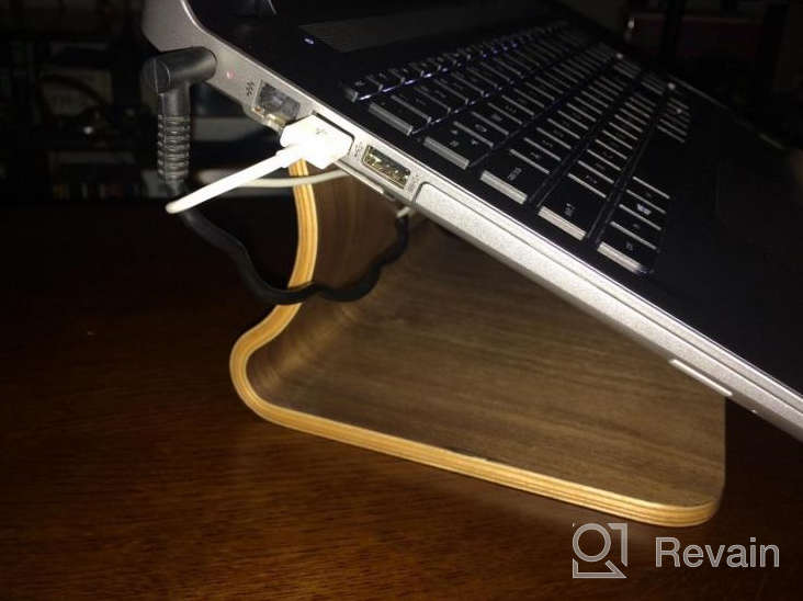img 1 attached to 🖥️ Wooden Laptop Stand - SAMDI Wooden Cooling Stand Holder for MacBook Air/Pro Retina Laptop PC Notebook (White Birch) review by Freddy Hammonds