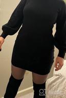 img 1 attached to Stylish And Comfy Ribbed Sweater Dress For Women: EXLURA Mock Neck Bodycon Mini Dress review by Craig Pham