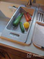 img 1 attached to MineSign'S Adjustable Over The Sink Collapsible Colander - Perfect For Fruits And Veggies In Your Kitchen review by Joseph Neal