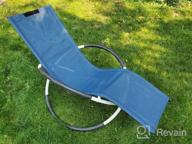 img 1 attached to Vivere ORBL1-TT Outdoor Rocking Chair, True Turquoise Orbital Lounger review by James Lapa