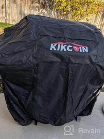 img 6 attached to Heavy Duty Waterproof Grill Cover - 64 Inch BBQ Cover For Char-Broil, Weber, Brinkmann, Nexgrill, And More - 600D Barbecue Burner Cover, Resistant To UV, Rip, And Fade - Black Kikcoin Cover