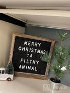 img 1 attached to Double Sided Felt Letter Board With Rustic 10X10 Wood Frame,750 Precut Letters,Months & Days & Extra Cursive Words, Wall & Tabletop Display, Letters Organizer,Farmhouse Wall Decor Message Board review by Jason Rodman