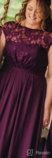 img 1 attached to Women'S Cap Sleeve Lace A-Line Bodice Formal Evening Gown Bridesmaid Dress review by Dusty Wonsley