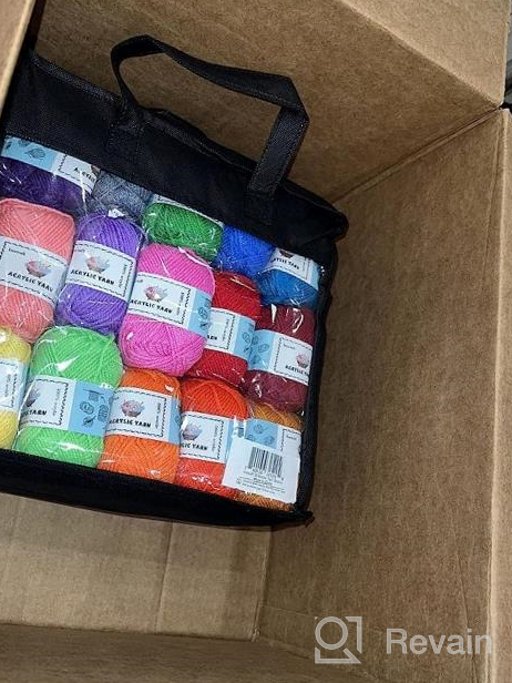 img 1 attached to 103 PCS Crochet Kit With Crochet Hooks Yarn Set, Premium Bundle Includes 2180 Yards Acrylic Yarn Skeins Balls, Needles, Accessories, Bag, Ideal Starter Pack For Kids Adults Beginner Professionals review by Chris Estes